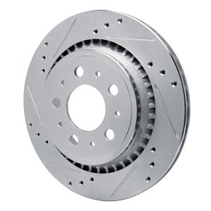 Volvo V70 Brake Rotor (1) - Rear Left - R1 Concepts - Drilled & Slotted - Silver - 2000